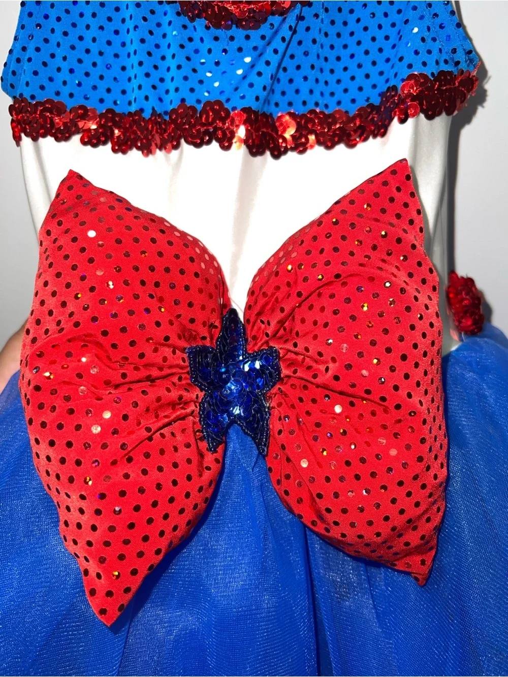 A Wish Come True “Good Ship Lollipop” Dance Costume Red White Blue
